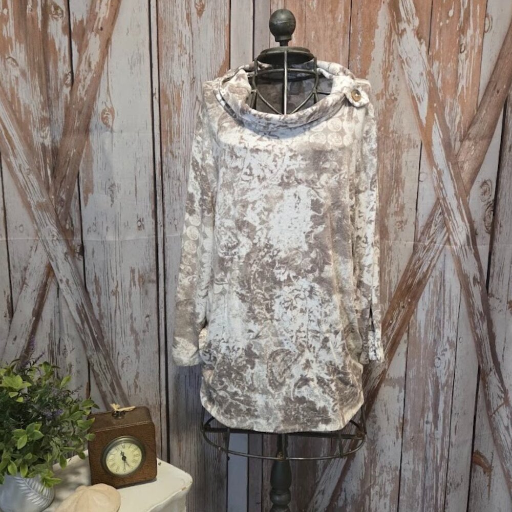 CHICO'S Textured Cowl Neck Tunic